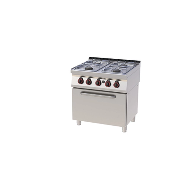 SPBT 70/80 21 G ﻿Estufa a gas con horno. GN 2/1