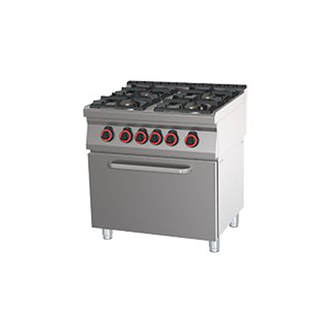 SPBT 70/80 21 GE ﻿Cuisinière à gaz avec four. élire.GN 2/1