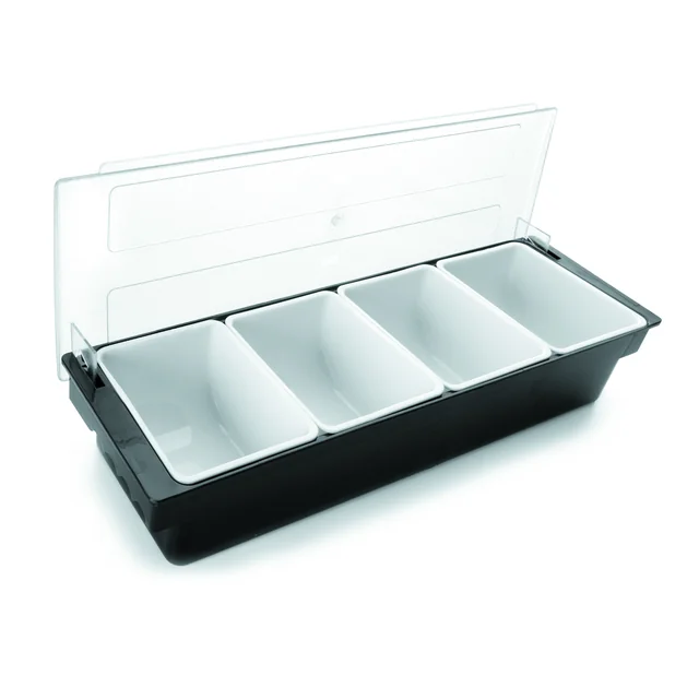 Spice and condiment container - 4 compartments