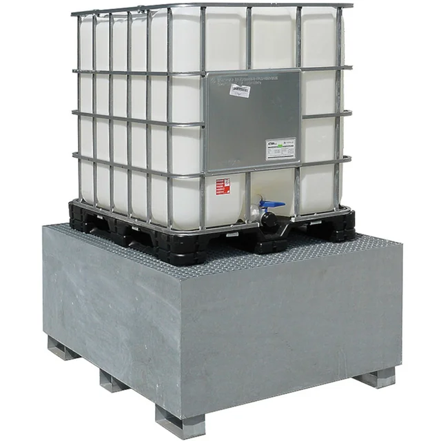 Spill tray for the IBC tank of the MAUZER pallet container 1000L - galvanized