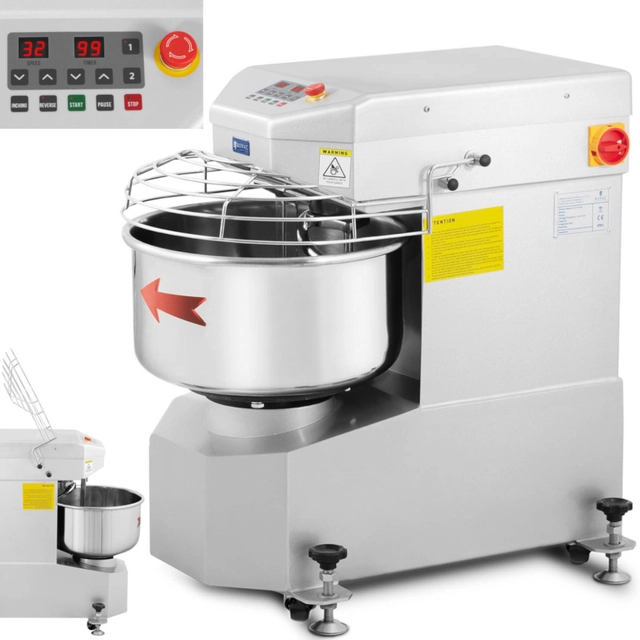 Spiral dough mixer with fixed bowl 23 l 1300 W