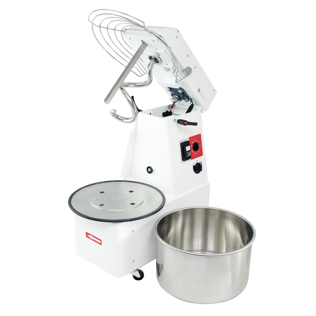 Spiral dough mixer with lifting hook and removable bowl RQT 20 liters 400V 2 speed