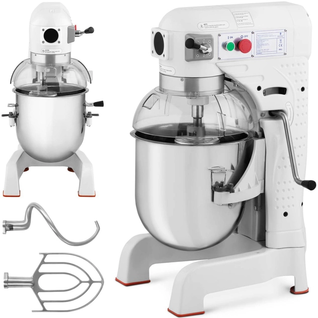 Spiral planetary mixer with lowerable bowl 30 l 1100 W