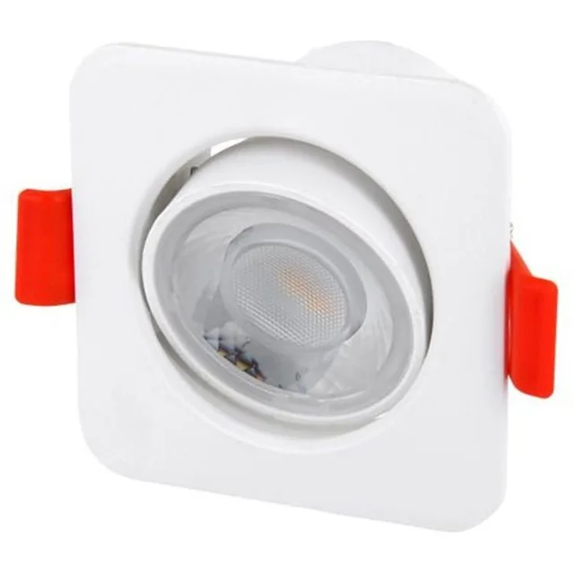 Spot LED encastrable carré Heda 8W=50W 640lm lumière naturelle 4000K 60 degrés