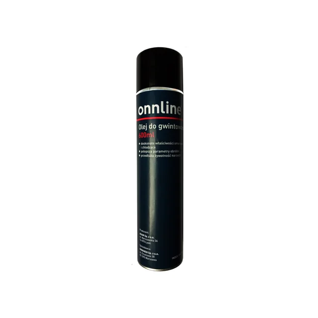 Spray d'huile de coupe de filetage ONNLINE 600ml