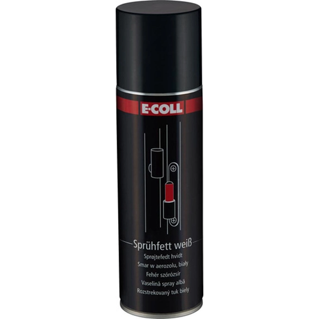 Spray grease, 300 ml can, white color E-COLL EE
