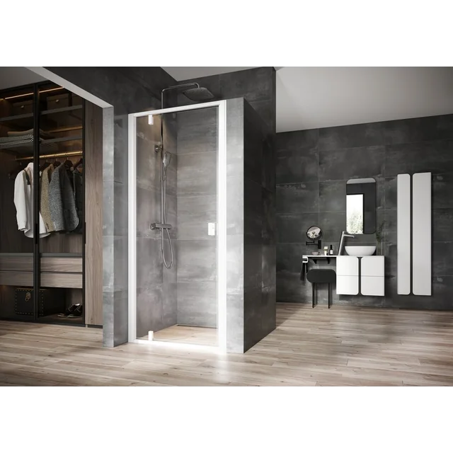Sprchové dvere Ravak Nexty, NDOP1-90 biela/biela+Transparent