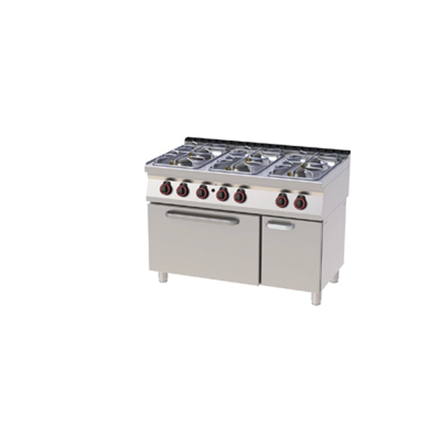 SPT 70/120 21 G ﻿Gasfornuis met oven. GN 2/1