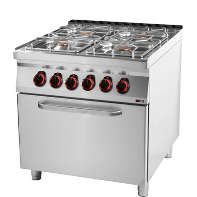 SPT 90/80 - 11 GE Gas stove with oven. el. convection.GN 1/1