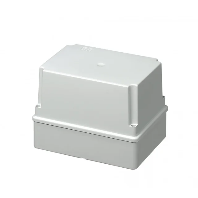 Square applied box 190x140x140mm IP56 high for distribution junction ABS UV resistance without grommets smooth edges