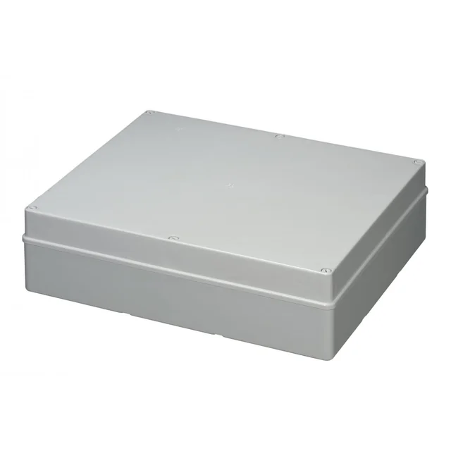 Square applied box 460x380x120mm IP56 for distribution junction ABS UV resistance without grommet smooth edges