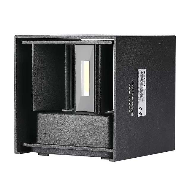 Square LED Wall Lights - Bridgelux - Black - IP65 - 5W - 700 Lumens - 3000K