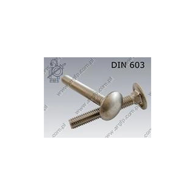 Square neck bolt pgw M 6×45-A2 DIN 603