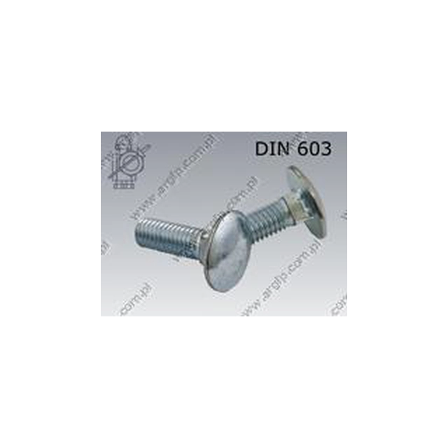 Square neck bolt pgw M16×60-8.8 oc.B DIN 603