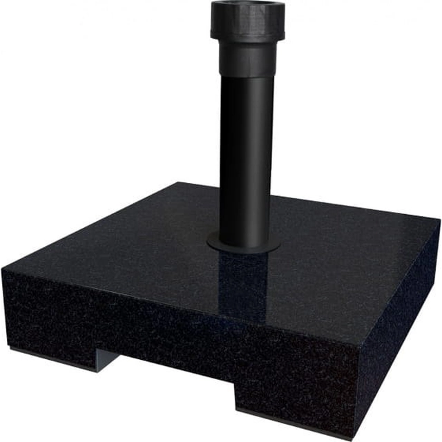 Square umbrella base 40cm 40kg concrete black marble