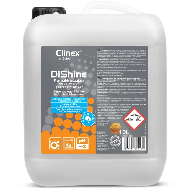 Sredstvo za ispiranje sredstvo za ispiranje za CLINEX DiShine perilice posuđa 10L