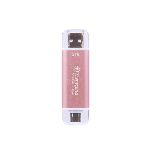 SSD USB3.0 2TB EXT. Légkondicionáló/PINK TS2TESD310P TRANSCEND