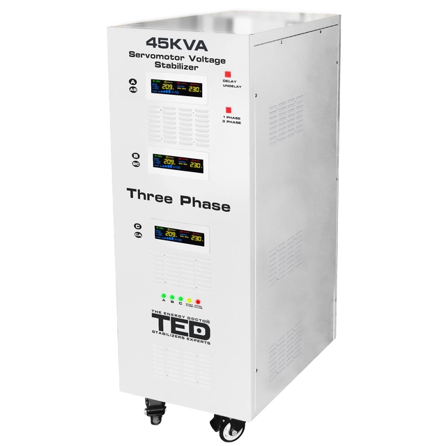 Stabilisateur de réseau maximal 45KVA-SVC avec servomoteur triphasé-triphaséTED000170