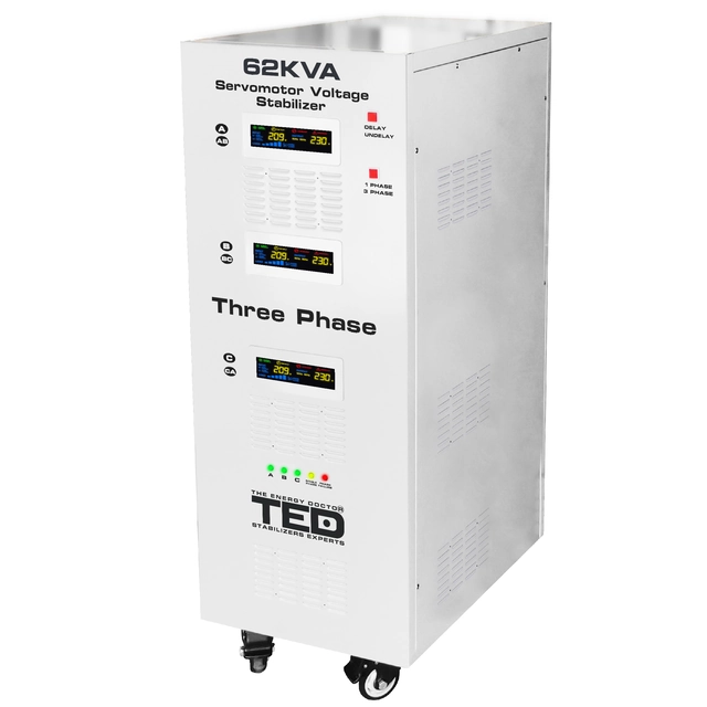 Stabilisateur de réseau maximum 62KVA-SVC avec servomoteur triphasé-triphasé TED000217