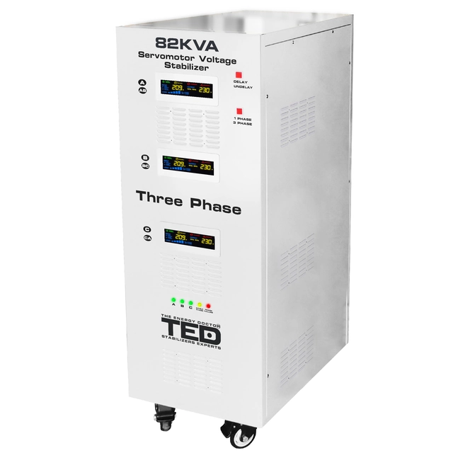 Stabilisateur de réseau maximum 82KVA-SVC avec servomoteur triphasé-triphasé TED000224