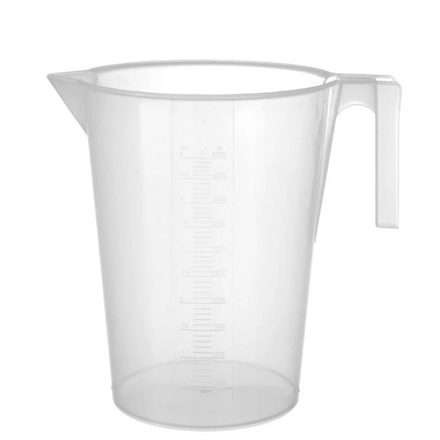 Stackable polypropylene measuring cup, diameter. 125x(H)172 mm