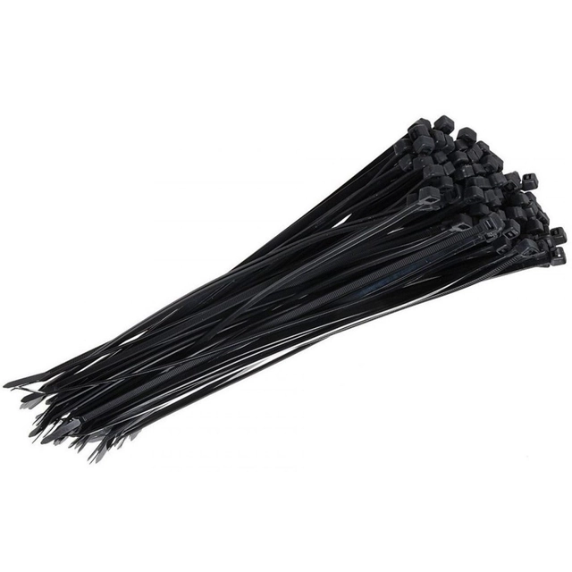 Stahovací pásky Black Cable Tie 4,8x250mm 100 kusů