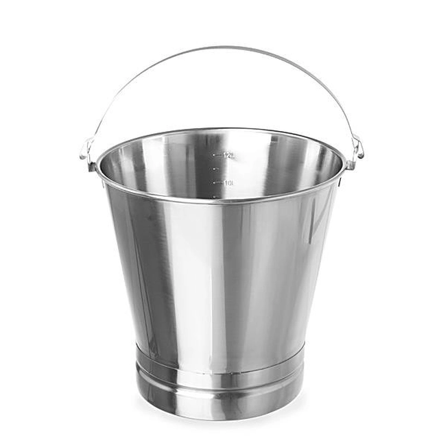 Stainless steel bucket 12L, ø30x31, certificate | Hendi