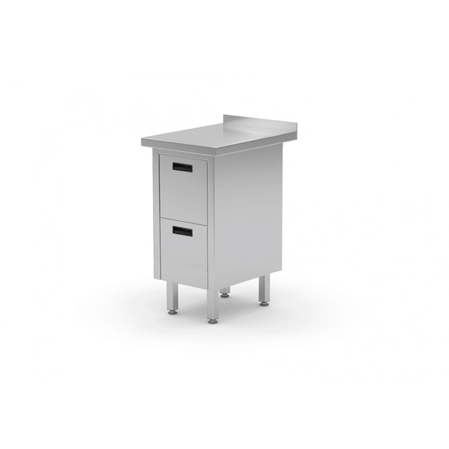 Stainless Steel Cabinet With 2 Drawers 43x60x85 Polgast 121046