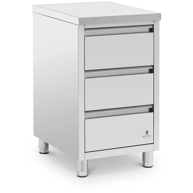 Stainless steel cabinet with 3 drawers | RCCD-3S