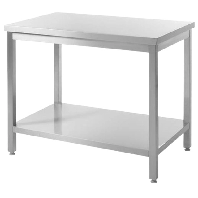 Stainless Steel Central Gastronomy Table 100x60 Hendi 811511