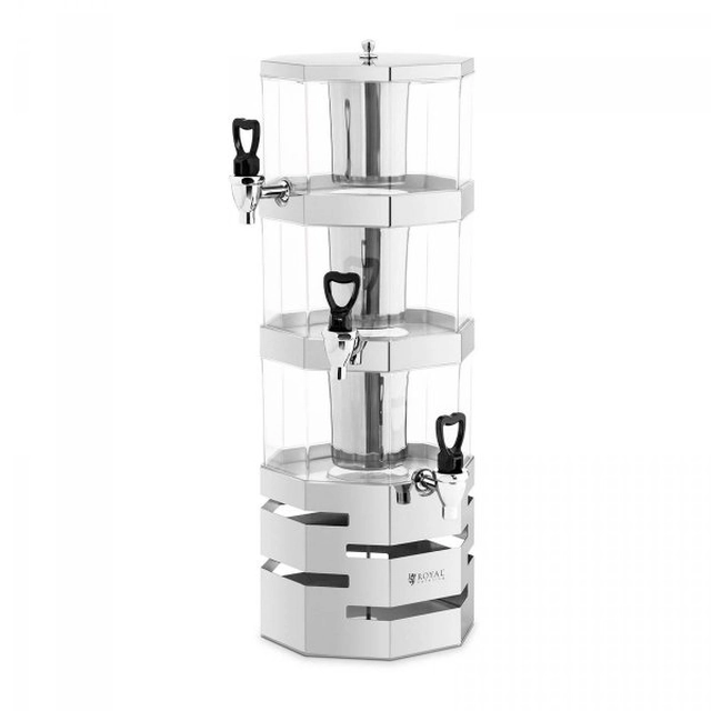 STAINLESS STEEL DISPENSER FOR 3X3.5L BEVERAGES DISPENSER ROYAL CATERING 10011379 RCSD-3A1