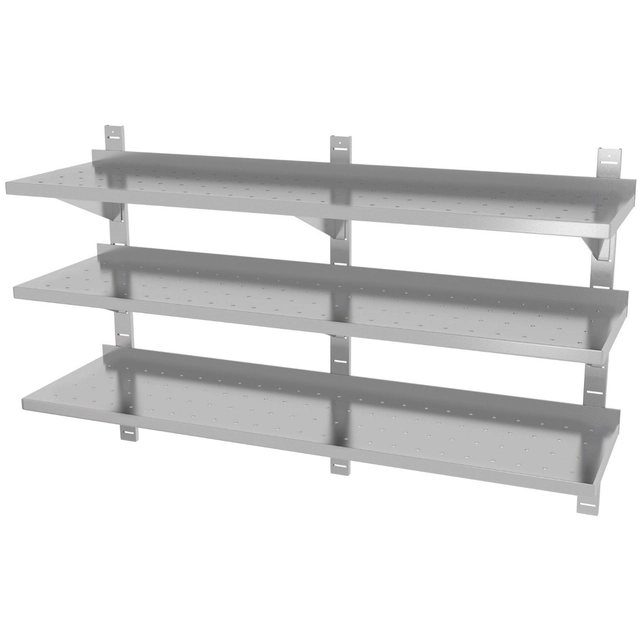 Stainless Steel Draining Shelf 3-Poz 160x30 Polgast 385163-3-Perf