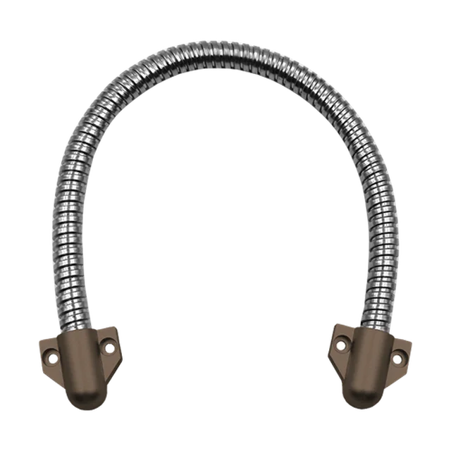 Stainless steel flexible connection set, brown plastic ends, 400 x 9 mm CSL-400-2B