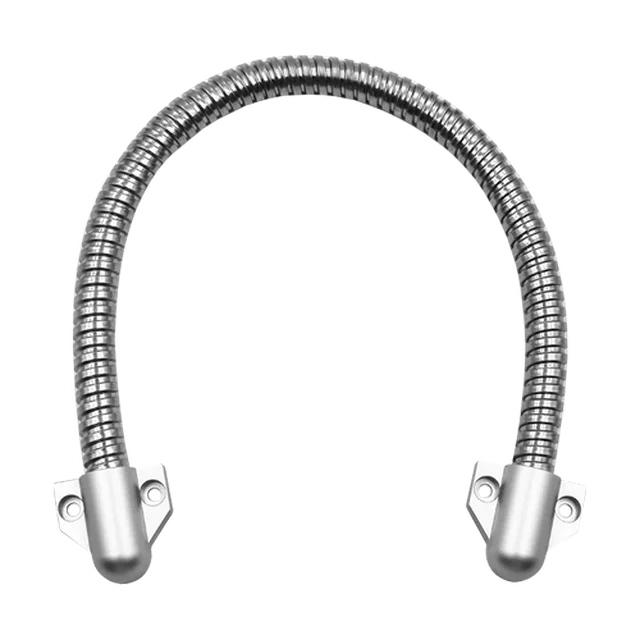 Stainless steel flexible connection set, silver plastic ends, 400 x 9 mm, CSL-400-2A