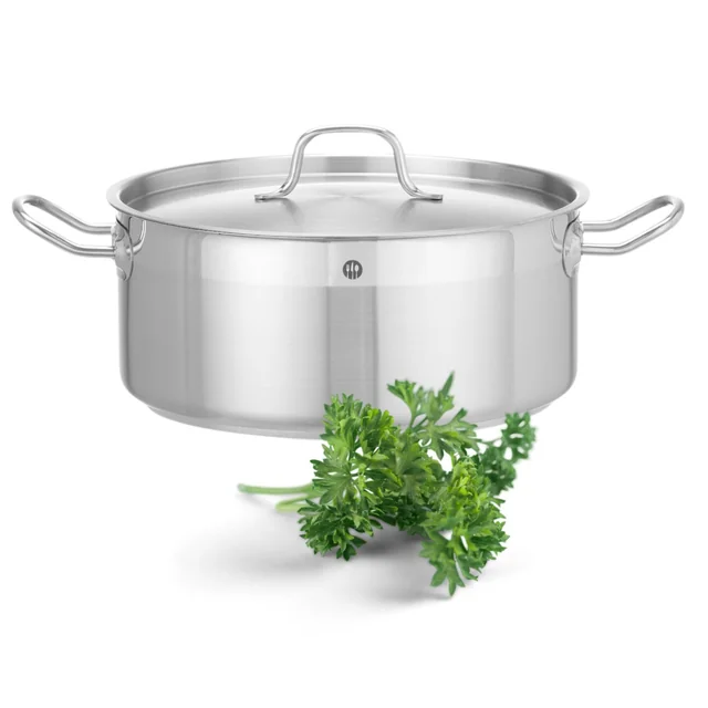 Stainless Steel Gastronomic Pot With Lid 12l Ø32 Cm Hendi 830604 - 10 Years Warranty