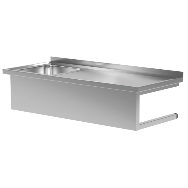 Stainless Steel Gastronomic Sink Hanging With Countertop 100x70 Depth 30 Polgast 211107-Wi