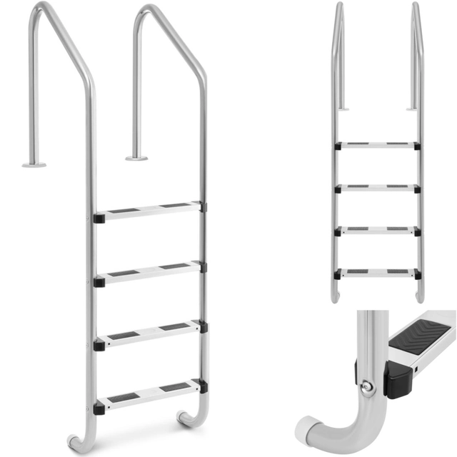 Stainless steel pool ladder 4 degrees 1820 mm