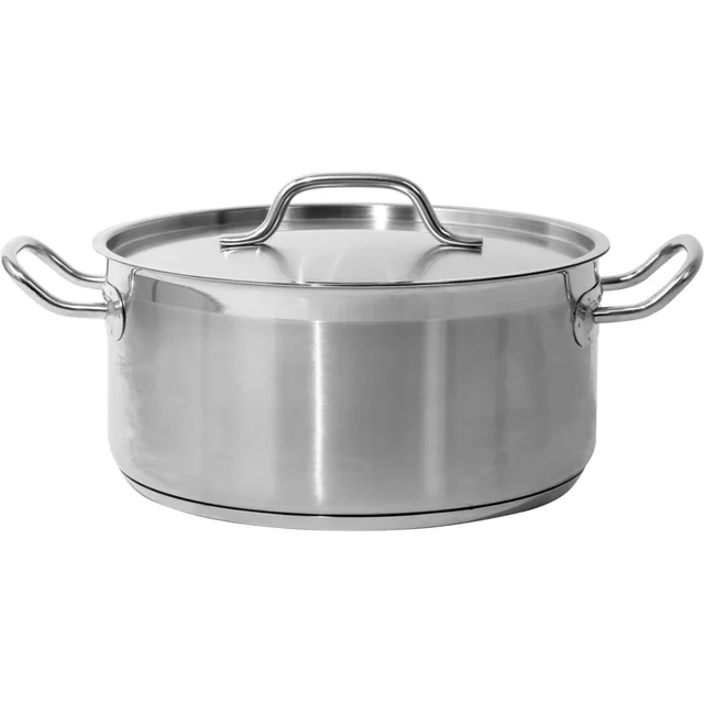 Stainless steel pot diameter 28cm 8L + cover