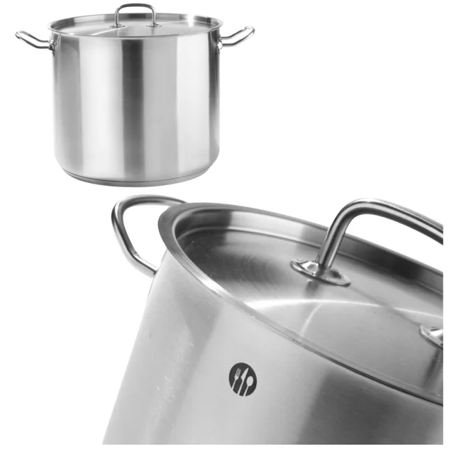 Stainless Steel Pot With Lid 20l Kitchen Line Hendi 837603