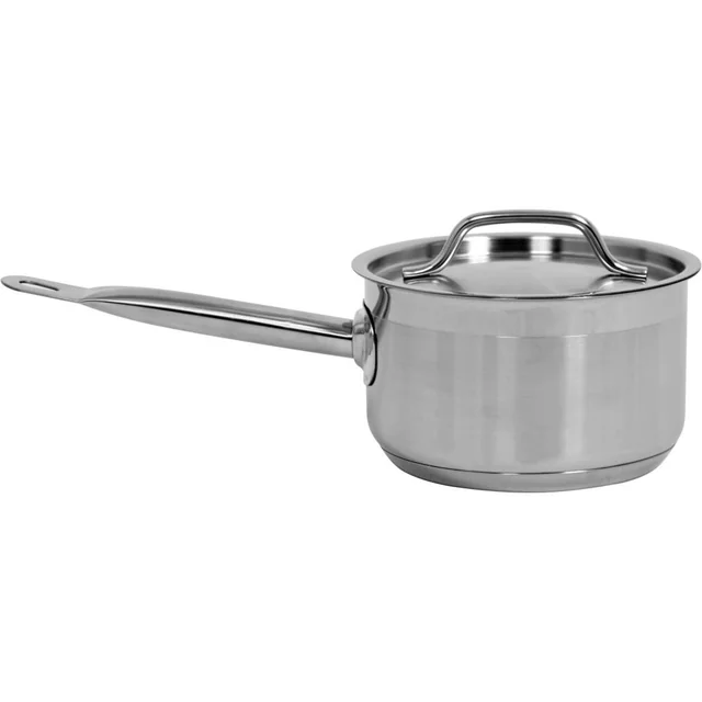 STAINLESS STEEL SAUCER WITH LID 16x9,5CM 1,9L