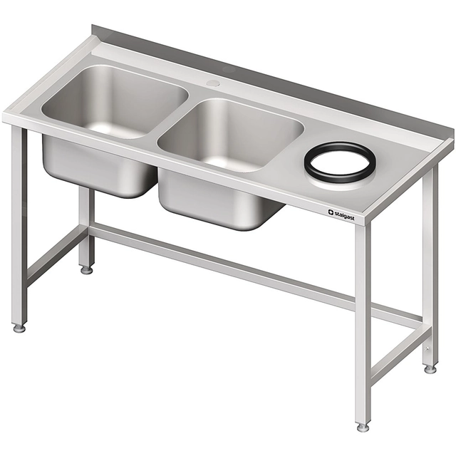 Stainless steel sink 140x70 (L) | Stalgast