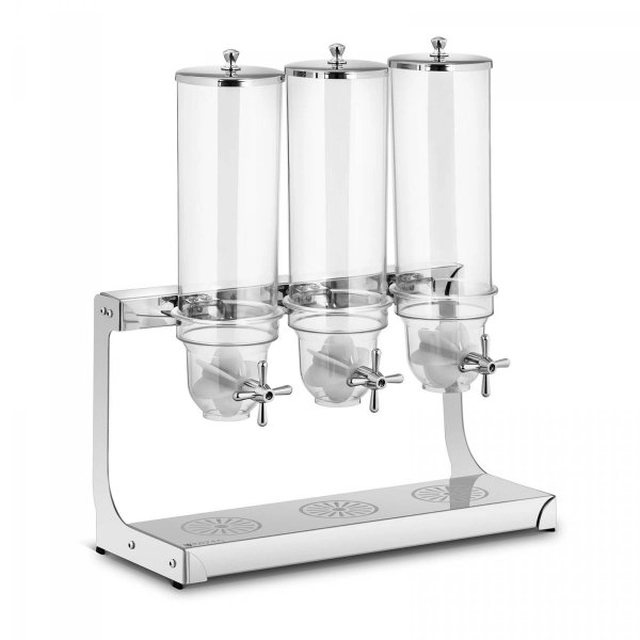 STAINLESS STEEL TRIPLE FLAKE DISPENSER 3X3.5L ROYAL CATERING 10011387 RCCS-3.5LSS3