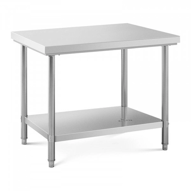 Stainless steel work table - 100 x 70 cm - load capacity 190 kg - Royal Catering ROYAL CATERING 10012553 RCAT-100/70-P