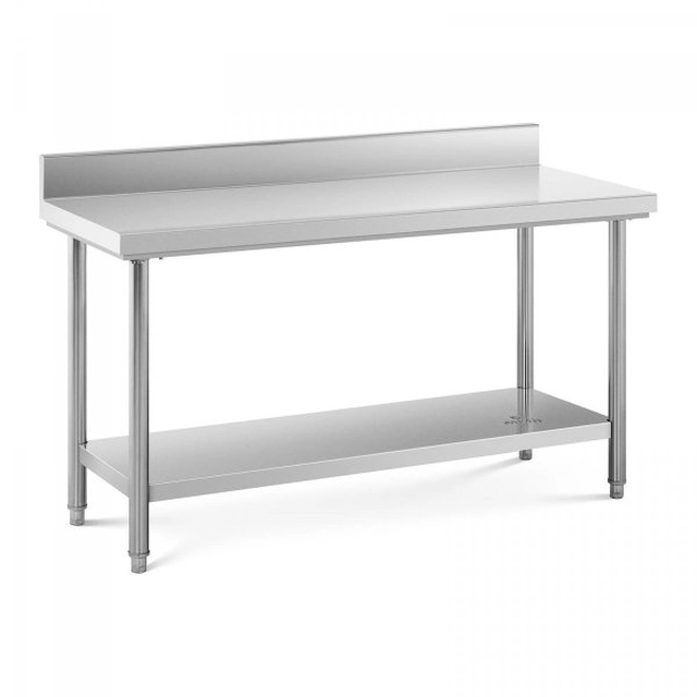 Stainless steel work table - 150 x 60 cm ROYAL CATERING 10012433 RC-WT15060BSS