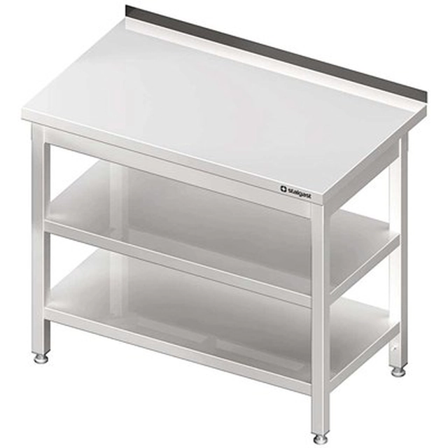 Stainless Steel Work Table 2 Shelves 160x70 Stalgast