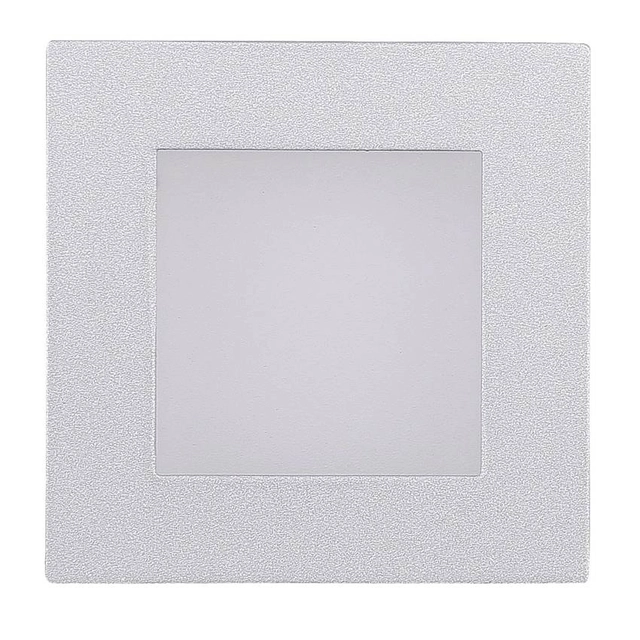 Stair lighting fitting, square, silver steel G4 MS-09 2215191