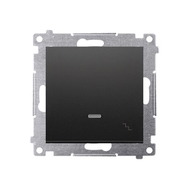 Stair switch with LED backlight (module)10AX, 250V~, quick couplers, black matt Simon54