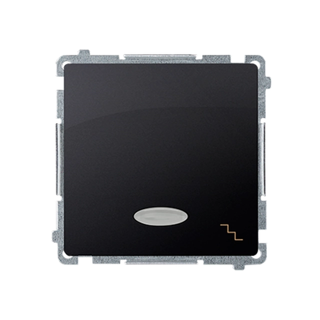 Stair switch with LED illumination (module) 10AX, 250V ~, quick couplings; matte graphite