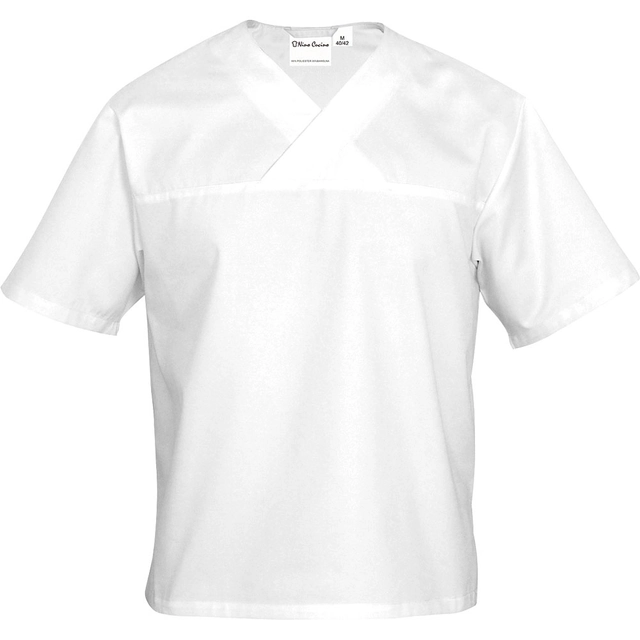Stalgast Cooking blouse, unisex, v-neck, short sleeve, white, size L.