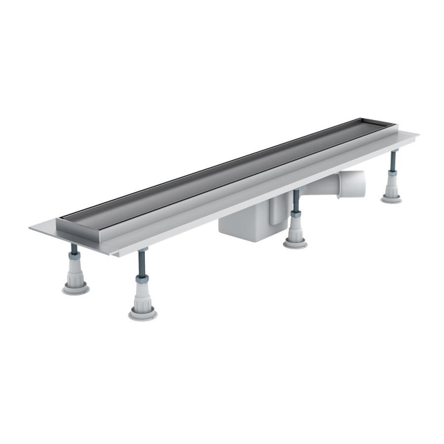 STANDARD - CONJUNTO ralo linear com grelha para ladrilhos 100x8x9,5.DEFINIR